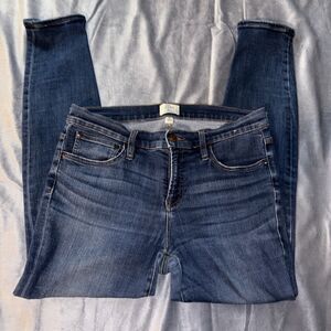 J Crew Toothpick Skinny Jeans Dark Wash Size 30